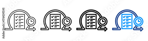 Sprint Planning Icon Different Style Outline Collection Set