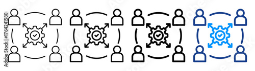 Cross Functional Icon Different Style Outline Collection Set