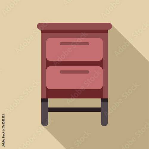 Simple and elegant nightstand with two drawers, perfect for storing bedside essentials