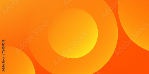 Abstract orange background with circles. Vector illustration