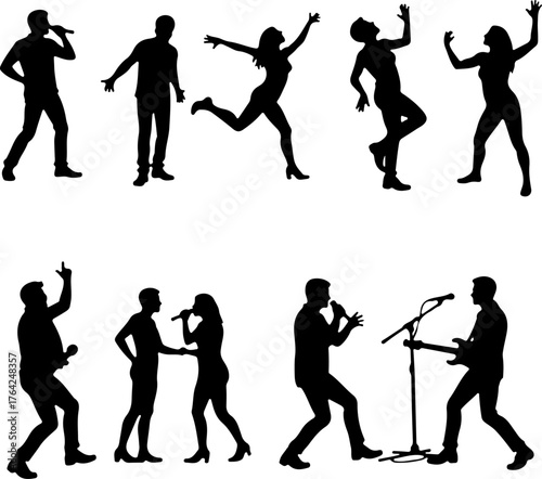 Singer Silhouettes Collection – Performing Artists in Action"