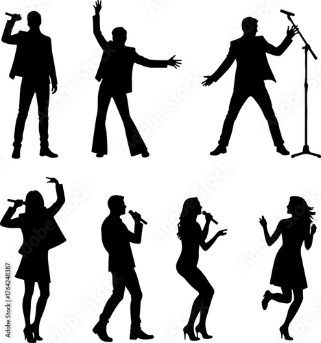 Singer Silhouettes Collection – Performing Artists in Action"