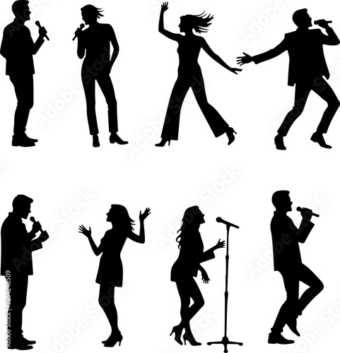 Singer Silhouettes Collection – Performing Artists in Action"
