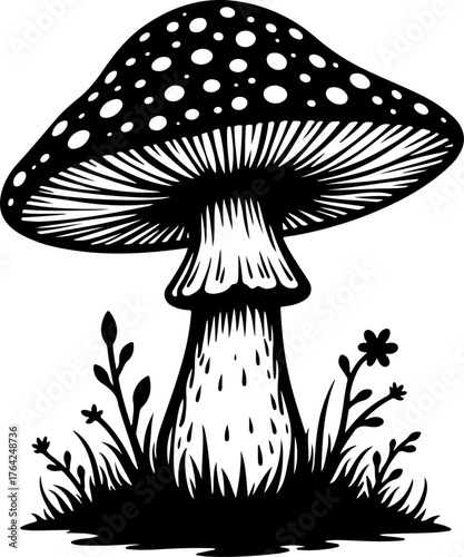 Wild Mushroom Forest Illustration”