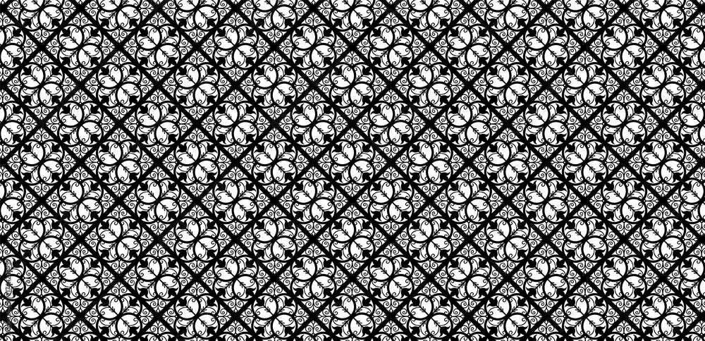 Fototapeta premium Geometric cirlcle and square seamless pattern with transparency background seamless geometric pattern