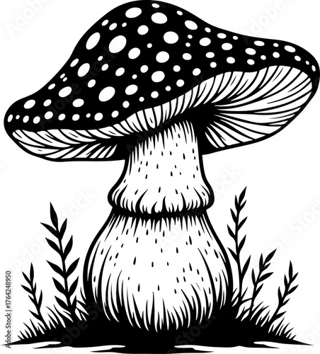 Wild Mushroom Forest Illustration”