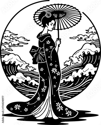 Electric Guitar Rock Explosion Art” Vector Black