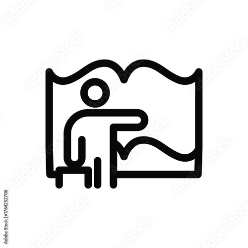 Business guide outline icon vector design good for web or mobile app