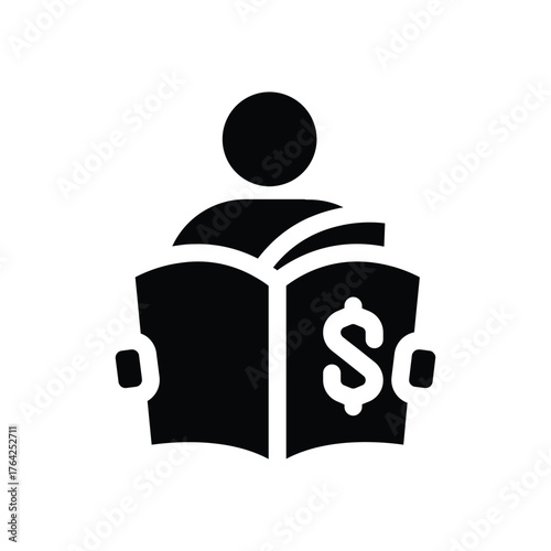 Business learning solid icon vector design good for web or mobile app