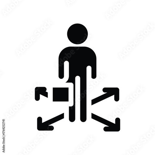 Decision Making solid icon vector design good for web or mobile app