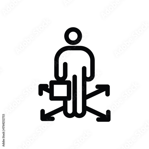 Decision Making thin outline icon vector design good for web or mobile app