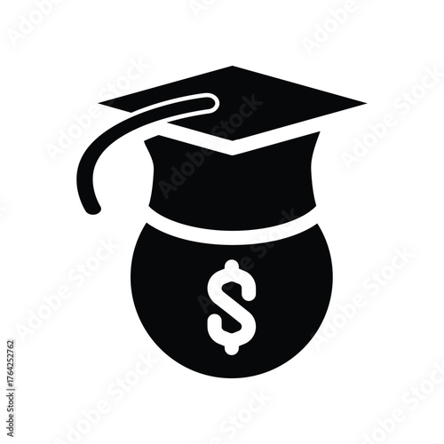 Business graduation solid icon vector design good for web or mobile app