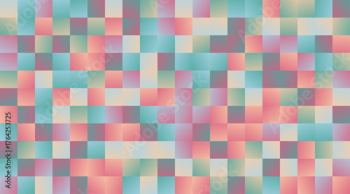 Vibrant gradient tile vector design background with modern geometric mosaic pattern