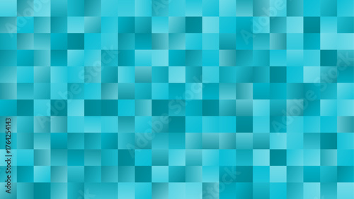 Fresh cyan gradient tile vector background with colorful geometric squares for social media and web design