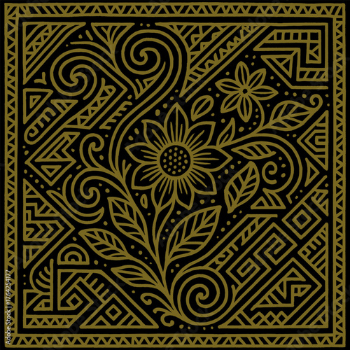 hand drawing ethnic tribe pattern (artwork 3)