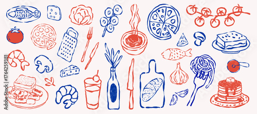 Seamless vector illustration pattern set of holiday summer beach design