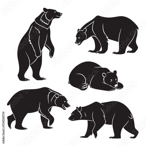 Vector art of bears