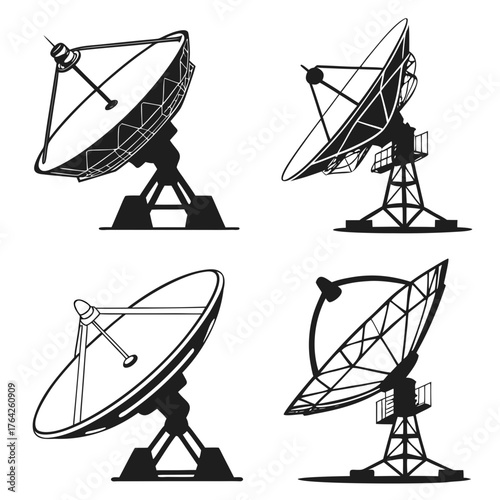 Vector art of satellite dish