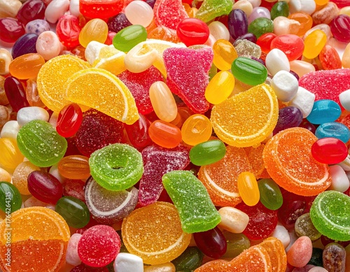 Colorful Assorted Gummies and Candies
