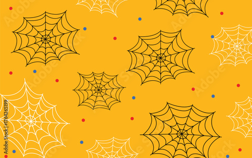 Simple Spider Web Pattern Design For Halloween Background