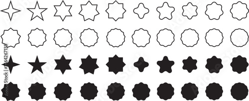 Stars Designs Bundle Vector Pack: Celestial Icons Collection Illustration