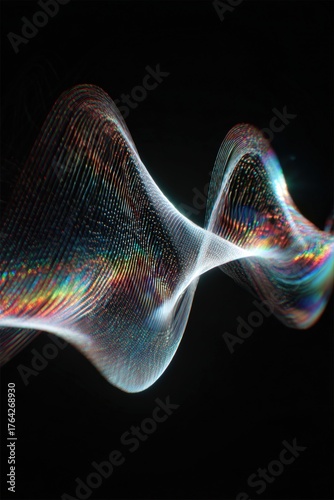 Abstract colorful light wave digital technology background futuristic glowing curve motion dynamic modern spectrum energy flow vibrant design high-tech visualization