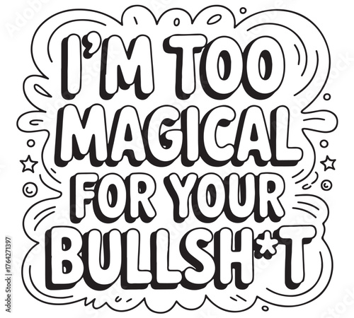 Swear Word Bold and Easy Coloring Pages For Adults And Kids 