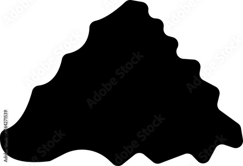 Rock Icon, Stone, Mountain, Boulder, Mineral, Geology, Nature, Landscape, Hard Surface, Cliff, Earth Element, and Outdoor Environment Symbols in Modern Flat Vector charcoal pile nugget pieces
