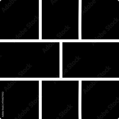 Rock Icon, Stone, Mountain, Boulder, Mineral, Geology, Nature, Landscape, Hard Surface, Cliff, Earth Element, and Outdoor Environment Symbols in Modern Flat Vector charcoal pile nugget pieces