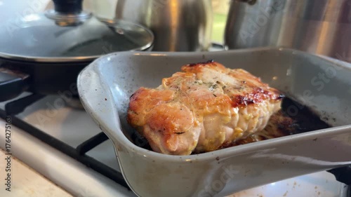 chicken roll with rice and vegetables.