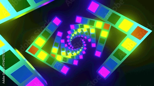 Strobe Spiral Tunnel Background Abstract Animation