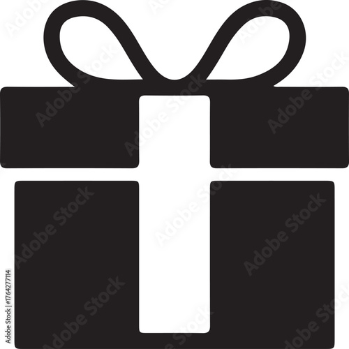 Gift Vector Silhouette icon