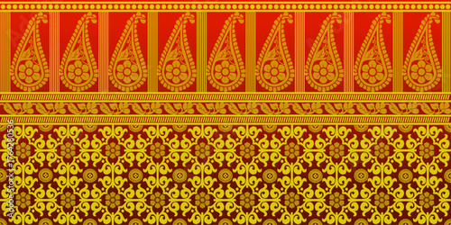 beautiful graphic saree design and this sari design is in Indian style which is for textile fashion industry and it can be used as wallpaper backdrop and website bg this style is originated in india 