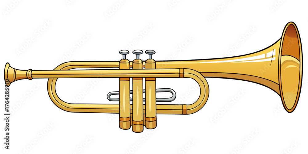 Fototapeta premium trumpet isolated on white background