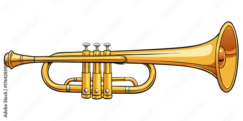 Obraz premium trumpet isolated on white