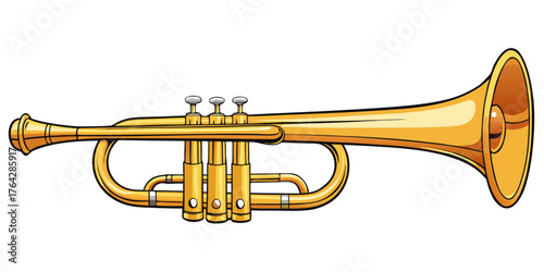 trumpet isolated on white