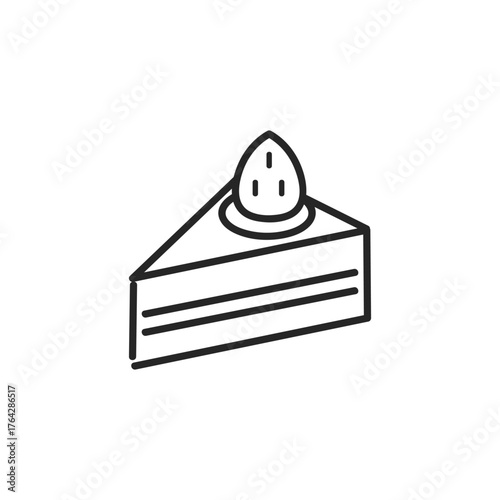 いちごののったケーキのアイコン【ショートケーキ】