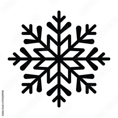 Snowflakes Silhouette, Vector, Illustration