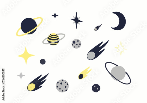 Cosmic arrangement of planets and celestial objects