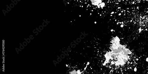 Grunge texture background. Abstract set of vector glitter confetti and black color grunge texture background. Distress Overlay Texture. the flat surface.  Top view. Dust, sand blow or breadcrumbs.  