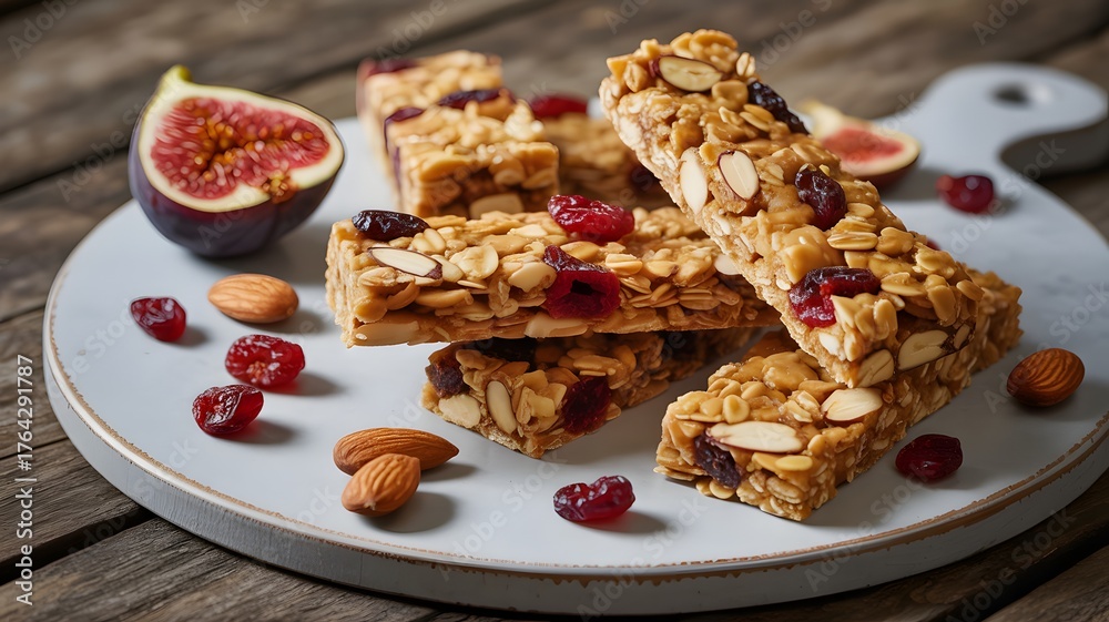 Fototapeta premium christmas cake with nuts and raisins