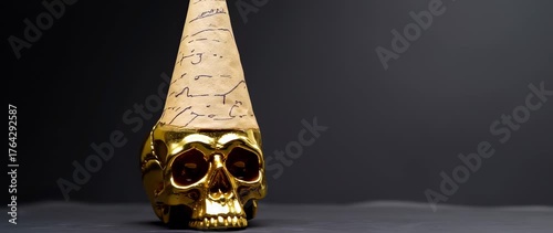 skull on a black background