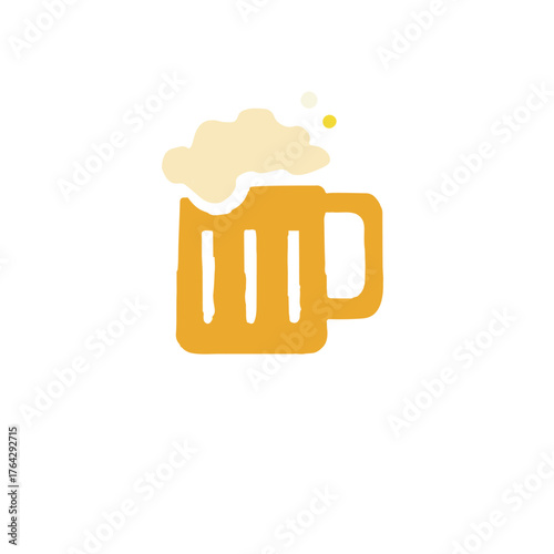 Yellow Beer Mug Vector