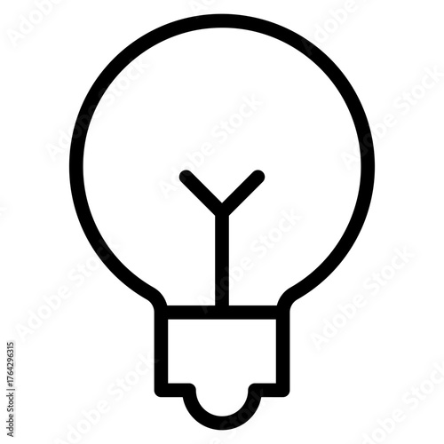 Lightbulb icon in vector illustration