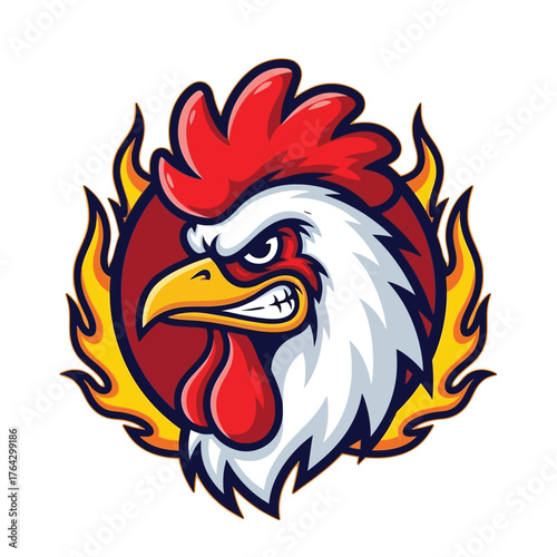Wallpaper Mural Chicken mascot design vector logo.eps Torontodigital.ca