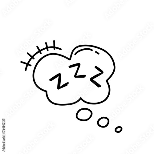 cloud bubble sleep zzz doodle