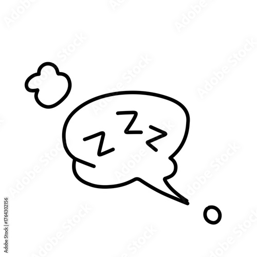 cloud bubble sleep zzz doodle