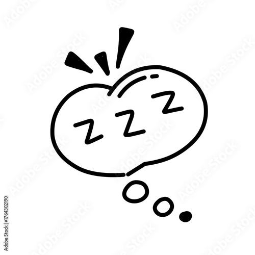 cloud bubble sleep zzz doodle