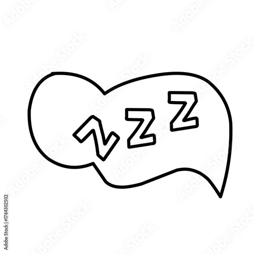 cloud bubble sleep zzz doodle