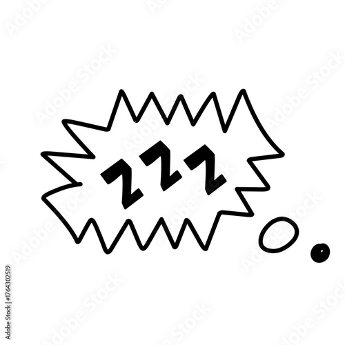 cloud bubble sleep zzz doodle